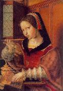 Jan van Hemessen Woman Weighing Gold, also called Woman Holding a Balance oil painting on canvas